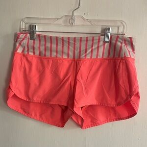 Lululemon Athletica Coral Pink Athletic Shorts